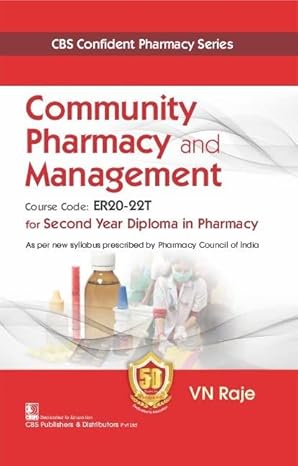 Community Pharmacy And Management For Second Year Diploma In Pharmacy (Pb 2024)